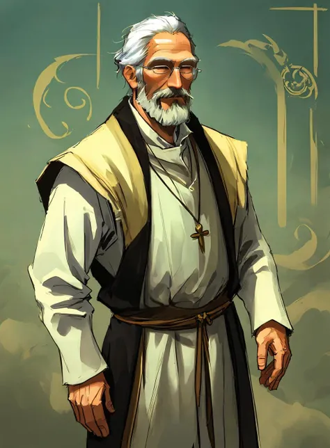 draw of a man, very old, long white beard, mage, sage, medieval magic ancient
<lora:Ink_Painting-000006:.8>,