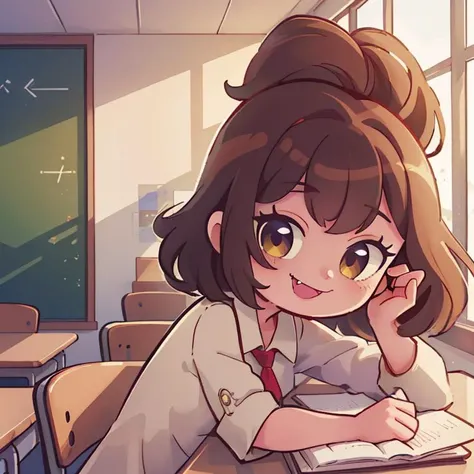 masterpiece,best quality,marikyuun,1girl,(TogaHimiko:0.9),smile,fangs,looking at viewer,indoor,classroom,<lora:marikyuun:0.7>,