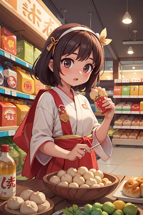 (masterpiece, best quality, extremely detailed:1.2) 1girl, solo focus, A girl in supermarket,food,dumplings ,Tanabata Festival,<lora:GoodHands-vanilla:1>,<lora:more_details:0.3>,