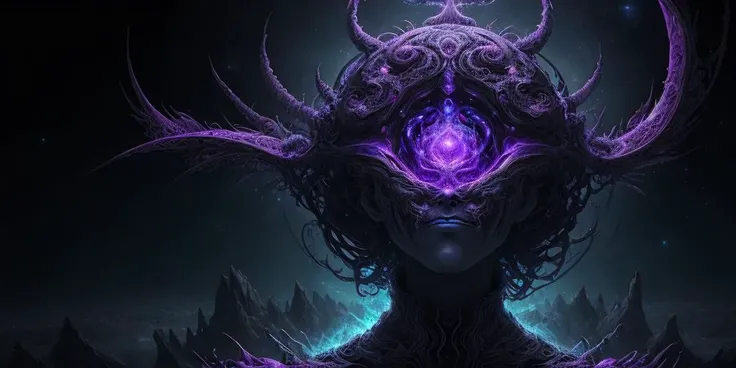 (cinematic),Epic Beautiful Cosmic Devil,God,Powerfull,(Emerged from Cosmic Vortex),Flying in the Space,Beautiful Body,Void Magic,Elegant,Intricate Detailed,8k,Violet,Detailed,trending on artstation,aesthetic,Anti-gravity,CG Wallpaper,(fractal art:1.2),(best quality:1.1), 4D cinema, <lora:fractalized:0.4>,HDR,lens flare,<lora:Earth-000012:0.2>,Shielded by planets,Fractal_body,intricate,King of blades,Trending on artstation,(Glowing Effects),deviantart,sharp focus,Cosmic entity,(Fractal_body),detailed,(AngelTheme:1.1),atmpospheric,<lora:LowRA:0.4>,Ominous,Maligant,Purple Dark Energy,Destroyer,analog,Looking at the viewer