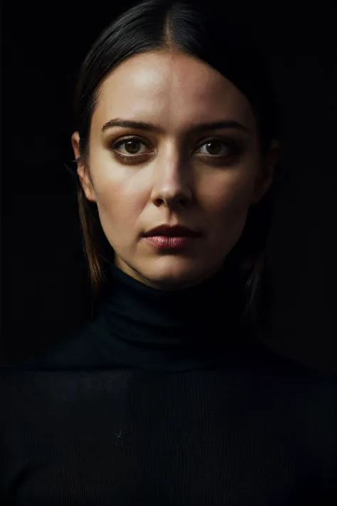 A stunning intricate full color portrait of (sks woman:1), wearing a black turtleneck, epic character composition, by ilya kuvshinov, alessio albi, nina masic, sharp focus, natural lighting, subsurface scattering, f2, 35mm, film grain, <lora:locon_alisonpill_v1_from_v1_64_32:1.25>