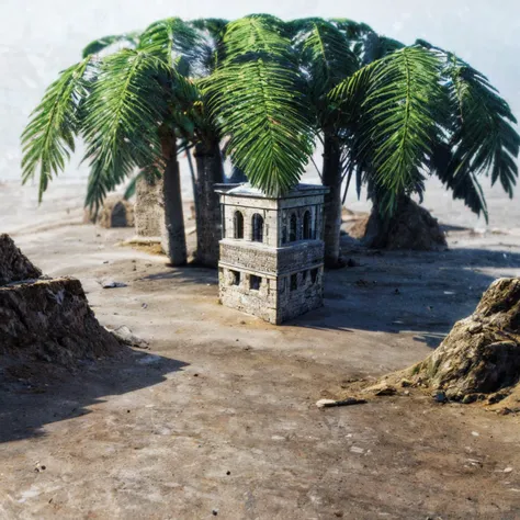RAW photo, 8k uhd, Analog style, (Masterpiece, Best Quality, Highres:1.3), dramatic, cinematic, BREAK,
(Isometric perspective:1.4) (Pixar style:1.2) (3D model render:1.3) of little (intricate:1.2) (ancient elven beach ruins:1.3), (deck chair, stairs, (palms:1.2), cars, rocks, sand castle:1.1), (overgrown desert, sand, well, shovel:1.05), ((white background:1.1), solid background, global illumination, raytracing, modeling, HDR, octane render, unreal render, miniature:1.2), (hyperdetailed, absurdres:1.1), BREAK,
<lora:more_details:1.0>
