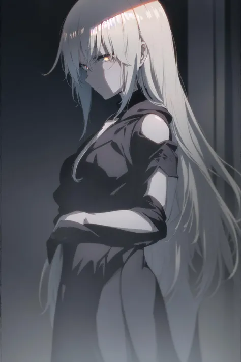 night shot of anime screencap. Dark, lit, moody, mysterious