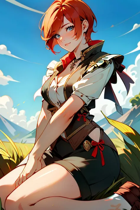 ((masterpiece, best quality))
<lora:Witcher3Shani:0.9>
Witcher3Shani, 1girl, short hair, red hair, Kneeling with hands resting on lap