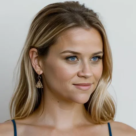 Ashley Benson wearing big earrings completely naked and smiling