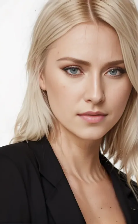 frontal headshot of 32yo european woman, blonde hair <lora:L3naG_v1.0:0.9>, serious, looking at camera, (incredible skin detail:1.4), (natural skin:1.2), (pores:0.6), make up, (detailed eyes:1.2), black background, studio, rim light, dark atmosphere, (bokeh:1.2), photograph, cinematic, photorealistic, ultrarealistic <lora:epiNoiseoffset_v2:1>