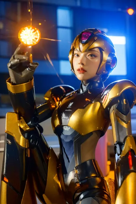 highres, 8k, absurdres, solo, 1girl, unleashing powerful laser beams from its arm cannon, aiming viewer, long hair, solo, (earrings:1.2), ((blunt bang)), medium breasts, kai (rockman x), robot, android, robot joint, (helmet:1.3), outdoor, (cyber world:1.3), metal fences, robotic scene, laboratory,
looking at viewer,
<lora:JP_Girl-000011:0.35> , <lora:RM3X-Kai:0.75> , <lora:difConsistency_darktheme:0.3>