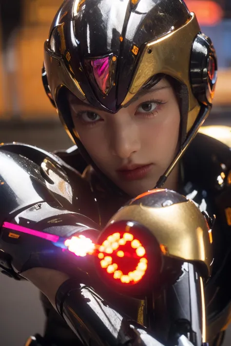 highres, 8k, absurdres, solo, 1girl, close up, upper body, detailed face, unleashing powerful laser beams from its arm cannon, (aiming viewer:1.2), laser beams, sunbeam, god rays, long hair, solo, medium breasts, kai (rockman x), (robot:1.2), android, robot joint, (helmet:1.3), outdoor, (cyber world:1.3), metal fences, robotic scene, <lora:Cyberworld_20230622141420-000018:0.8> Cyberworld,
<lora:JP_Girl-000011:0.15> , <lora:RM3X-Kai:0.75> ,