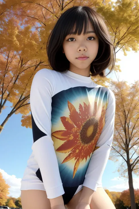 1girl, (designed by Roy Lichtenstein:1.0) and (Gabriel von Max:1.0) , comics art, dark RAW photo, intricate details, long shot of a Unadvised Frosted ([Crab|John Boyega]:1.3) , centered CMYK Colors background, fall trees and flower field, Sun in the sky, FOV 90 degrees, Zen, Vaporwave Art, split lighting, Fast Shutter Speed, Canon eos 5d mark 4, Fish-eye Lens, Provia, Swirling Rayon, Liminal dream, dslr, photolab