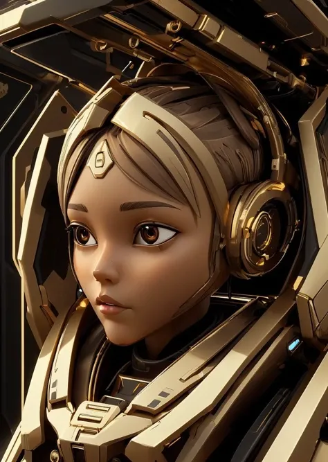 <lora:LuxTech-20:0.8>,luxtech ,scifi, luxurious, gold, cyberpunk, 3D scene, native american girl, Light brown head, speak, Tenderness