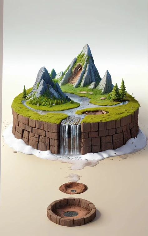 mini\(ttp\), enchanted forest muddy footprints,mountain ash, miniature landscape <lora:miniature_V1:1@0,.5@.4>