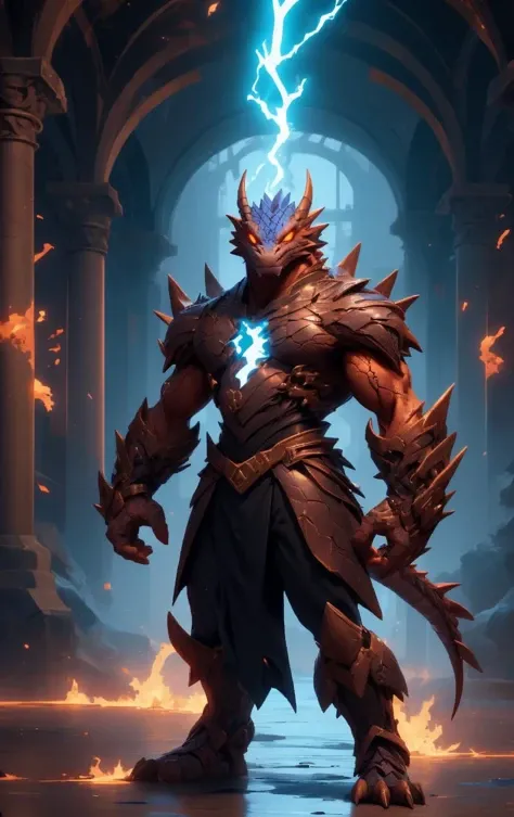 r1ge, dragonborn, glowing cracks, a dynamics Medium Long Shot of a Arcades Sabboth <lora:dragonborn_offset:.8@.3,.4@.5> <lora:Dra9onScaleAI:.2@0,.5@.5> <lora:Cracked Skin:1@.3,.6@.5> <lora:r1ge - AnimeRage:.3@.2,.8@.3>