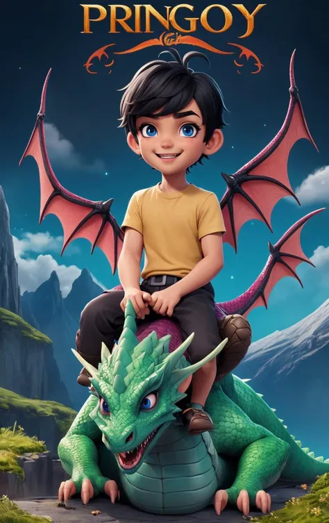 arafed image of a boy riding a dragon with a torch, dragon rider, riding a dragon, dra the dragon, key art, ‘raya and the last dragon’ etc, official art, promotional art, epic dragon, big red dragon flying above them, epic full color illustration, 3 d animated movie, animated film, mobile game art, 3 d epic illustrations