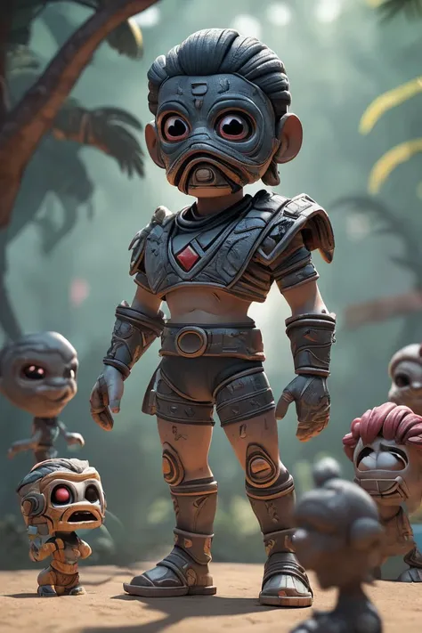 ((Child boy in Indian loincloth: 3D version Zbrush style) + (inspirado em Zbrush central:1.1)) | (3D profissional film)