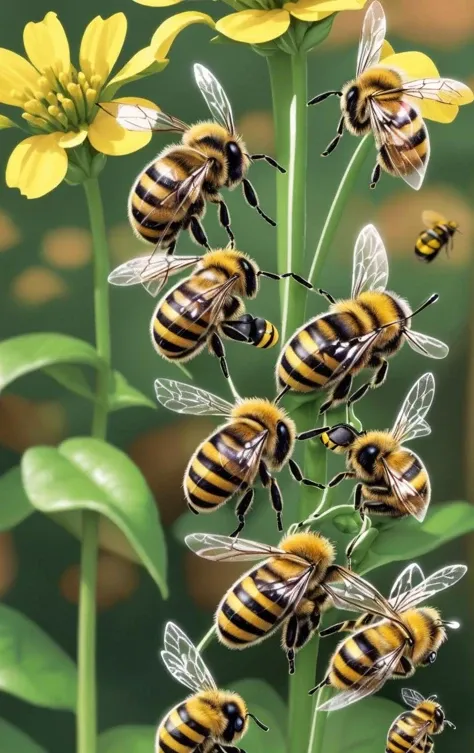 A Full Shot of a (((bee registry))), at afternoon