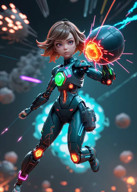 low camera angle, upper body, 3D scene , <lora:PastTech:0.1> body cyborg girl, transparent plastic leather, Brunette hair, singing, Fury emotions, modular constructivism movement, chroma trippy, (illuminated from within with neon light:1.4) (powerful grenade explosion with flying fragments and fire in the background:1.4), physical particle effect, wave <lora:NodesTech:0.1> <lora:InfraBlackholeTech:0.1> <lora:GelatinTech:0.1> (masterpiece), (realistic), 8k, RAW photo, very wide shot, octane render, unreal engine, volumetrics dtx, (film grain, bokeh, blurry foreground)