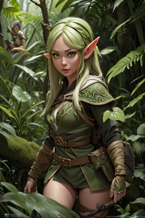 Elf in tight combat uniform