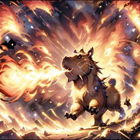 <lora:add_brightness:0.5><lora:add_detail:0.7><lora:capybarav4:1> capybara,all fours,solo focus<lora:FireBreath>BREATHING FIRE,FIRE BOLT,BLOWING OUT FIRE TROUGHT MOUTH,from side,fisheye,