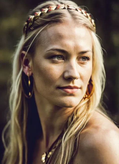 analog style, modelshoot style, A stunning intricate full color portrait of (35 years old sks woman:1) as (viking warrior woman), (barbarian), epic character composition, by ilya kuvshinov, alessio albi, nina masic, sharp focus, natural lighting, subsurface scattering, f2, 35mm, film grain, <lora:locon_yvonne_v1_from_v1_64_32:1.3>