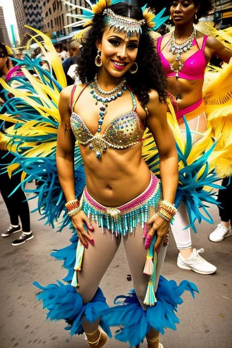 Beautiful dancer, <lora:Carnival:0.75>,analog style