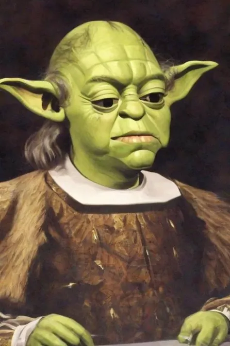 <lora:PE_HabsburgDiffusion:1.2>  PEHabsburg, large chin, underbite,
yoda , green skin