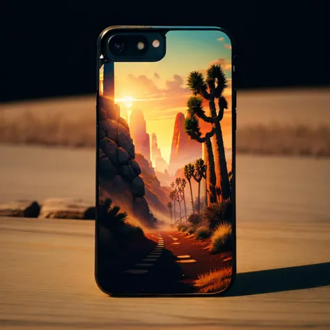 (Phone case), (iphone 13), simple background, <lora:PhoneCase_Sora-000008:0.7>, (ultra realistic, 32k, RAW photo, high detailed skin:1.1)
(masterpiece, best quality:1.5),
Sweat shorts, The Joshua Tree Forest, Hazy conditions,
