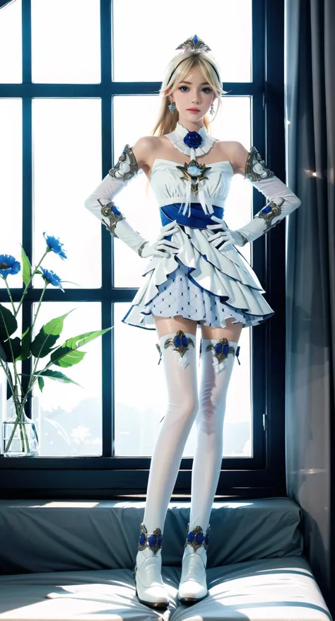 ((wooden casket)), ((blue pillow)), ((rectangle casket)), (yelan \(genshin impact\):1.86),1girl, armpits, bangs, black_hair, blunt_bangs , braid,breasts, depth_of_field,earrings, fur_trim, jacket, large_breasts, looking_at_viewer, (short_hair:1.5), ((she wore a white overcoat over her shoulders:1.4)), ((originale xtremely detailed 8K wallpaper))((ultra high res, 8K, RAW photo, best quality,masterpiece:1.47746,realistic:1.4,photo-realistic:1.4,cinematiclighting:1,intricate details:1,raw photo:1,extremely beautiful detailed ))(((ultra-detailed:1.47746))), professional lighting, ((physically-based rendering:1)), ((ruddy skin:1,shiny skin,sweat))lens flare, ray tracing ,(extremely detailed face, extremely detailed eyes,expressive hair:1.5,shiny hair;1)cinematic lighting,(vivid expression) (body muscle:1) solo(1girl:1.5)((smiling:1)),(plump figure:1,blance body:1)(realistic hand,realistic clothes,background detailed),(gradient eyes:1,gradient hair:1.5), ((eyes closed)), ((closed mouth)), ((head is on pillow)), (interlocked_fingers:1.2), (own_hands_together:1.2), ((holding a flower bouquet))