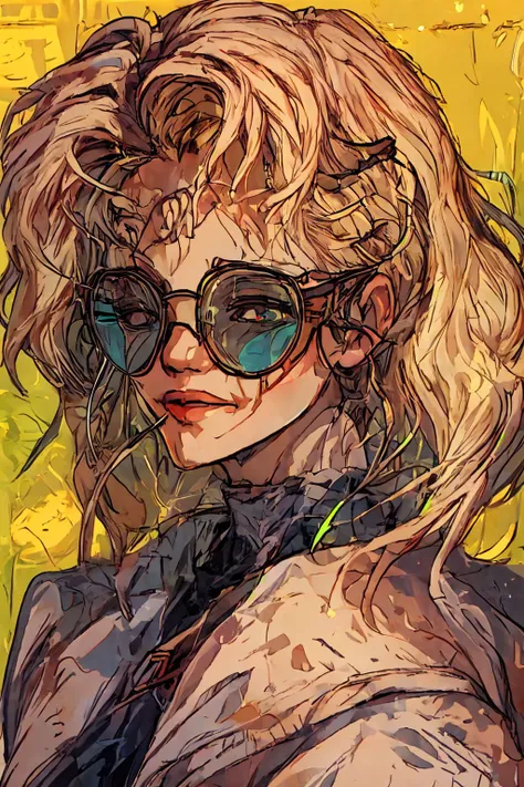 <lora:em1lyb3tt:1> em1lyb3tt 1girl, blonde hair, glasses