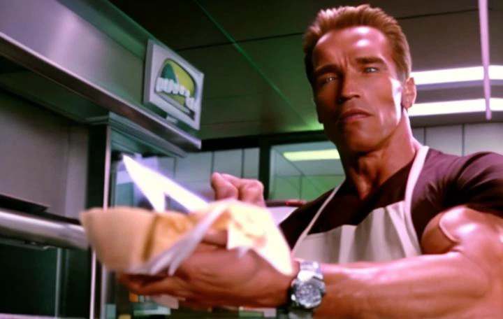 arnold person yelling at a cook at his local McDonalds Restaurant.