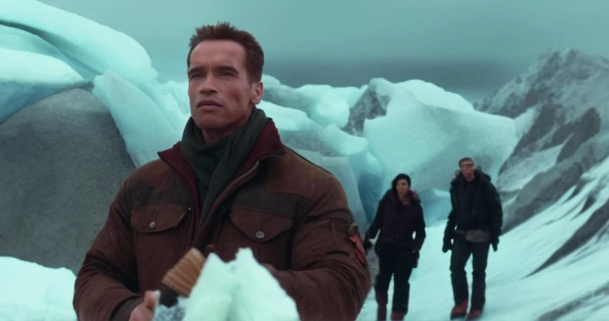 arnold person is in a new film set in snowy Antarctica where a discovery of a parallel dimension and A tropical and latin place with lots of green and beach side views [endprompt] I can't say I'm surprised or anything, I never really liked being on a glacier during the summer, and the snow was just too thick, I was so used to it that I couldn't even get my hands on a pack of ice cream, (It was a terrible reminder to me of how bad it is to:1.12)