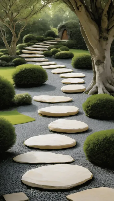 <lora:Everly_Heights_Backgrounds_New_Settings:.5> elegant stone pathways.