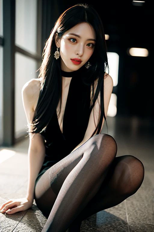 (tmasterpiece,super detailing),Sexy and cute young lady,Long gray hair,黑The eye,Perfect Skin,Ultra-fine facial details,4K,8K,Black stockings,A sexy pose,blossom flower,toys,stuffed doll,livestock,sheets,Office room
