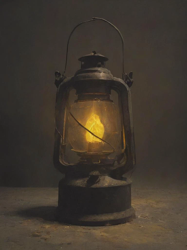 necessary accessory, an evil plotting old lantern with fire on its head, villains finest selection, cutting trough the darkness, neon yellow paint , <lora:- SDXL - conrtneo _neon-concrete _V1.0:0.8>, <lora:- SDXL - vntblk_vanta_shapes_V1.0:0.8>