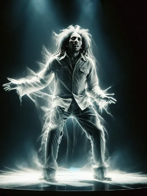 a photo of ais-ghostly Bob Marley, performing on a ais-ghostly stage <lora:Ghostly_Style_SDXL:1>