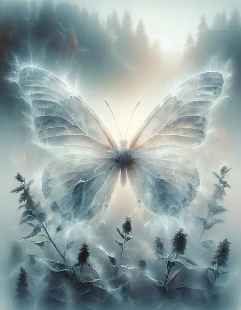 ais-ghostly butterfly in the frozen mist