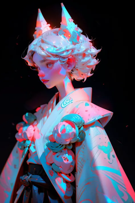 1girl ,futubot 
 fox helmet
glowing led 
kimono armor
   <lora:Futuristicbotv.2:1>