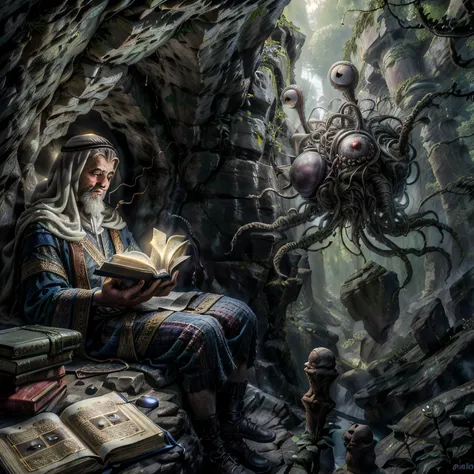 best quality,masterpiece,highres,detailed,perfect anatomy,masterpiece,best quality,(photorealistic),beautiful lighting,(prophet muhammad holding book:1.2) in a cave,<lora:more_details:0.2>,
ADDCOL,
cave,
ADDCOL,
best quality,masterpiece,highres,detailed,perfect anatomy,<lora:more_details:0.2>,FSM,Flying spaghetti monster,forest,trees,rocks,ancient ruins,eyeball,true terror,<lora:FlyingSpaghettiMonster:1>,<lora:more_details:0.2>,