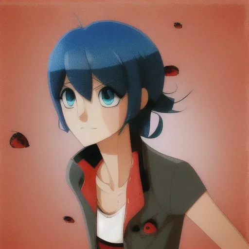 <lora:marinette_ladybug:1> marinette_ladybug, 1girl, sky blue eyes, blue hair