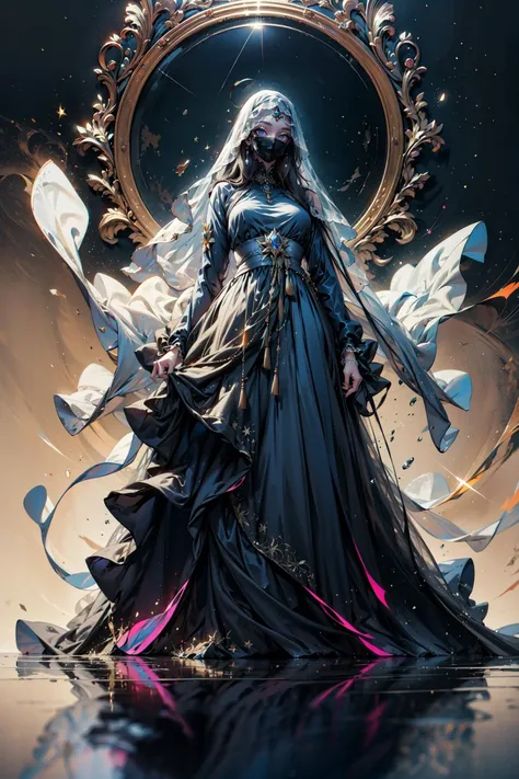 ((best quality, masterpiece, absurdres, super-resolution)) <lora:彩å¹colorfulveil:0.5> COLORFULVEIL, starry_sky_print <lora:g0s1 - Ghost:0.5> g0s1