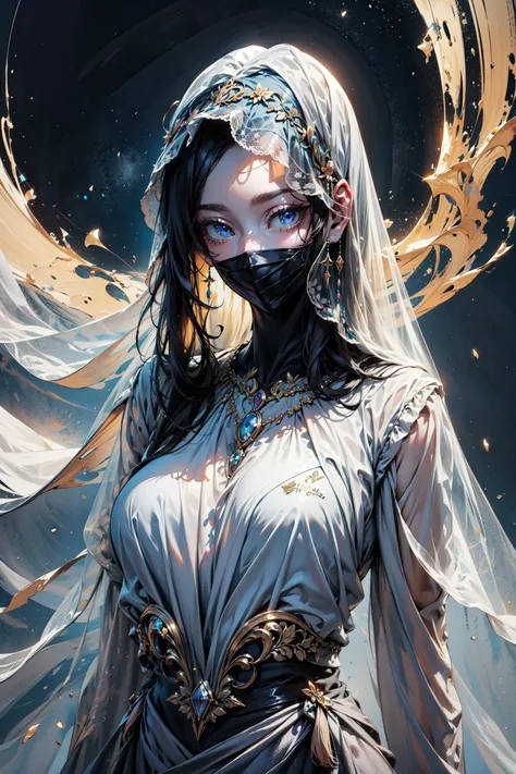 ((best quality, masterpiece, absurdres, super-resolution)) <lora:彩å¹colorfulveil:0.5> COLORFULVEIL, starry_sky_print <lora:g0s1 - Ghost:0.5> g0s1