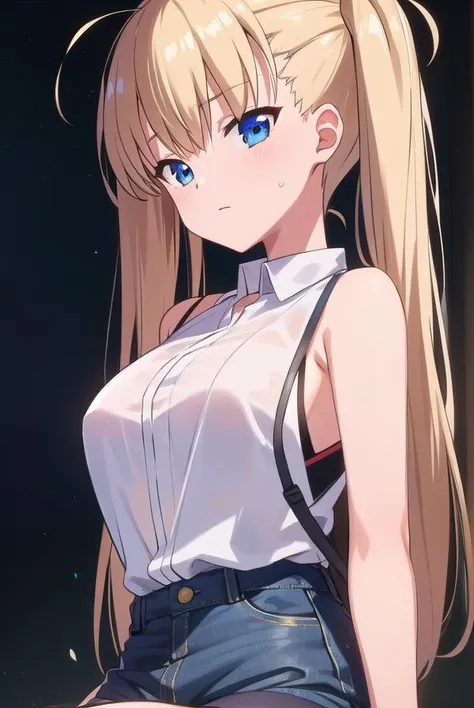 airiakizuki, <lora:airiakizuki-lora-nochekaiser:1>,
airi akizuki, long hair, blue eyes, blonde hair, twintails,
BREAK skirt, thighhighs, striped, striped thighhighs, denim skirt, bare shoulders, shirt, sleeveless shirt, white shirt, red shirt,
BREAK looking at viewer,
BREAK outdoors,
BREAK <lyco:GoodHands-beta2:1>, (masterpiece:1.2), best quality, high resolution, unity 8k wallpaper, (illustration:0.8), (beautiful detailed eyes:1.6), extremely detailed face, perfect lighting, extremely detailed CG, (perfect hands, perfect anatomy),