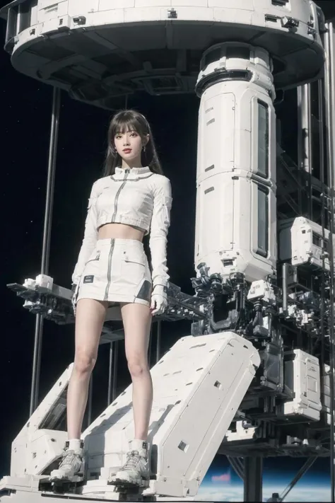 1girl, solo, a colorful mecha girl on the front of space elevator,nsfw,Space elevator,
(best quality), (masterpiece),(ultra-detailed:1.2),(photorealistic:1.4),(highres),
sky,day, building, cloud, motor vehicle, outdoors, military
<lora:space-elevator_v1:0.7>