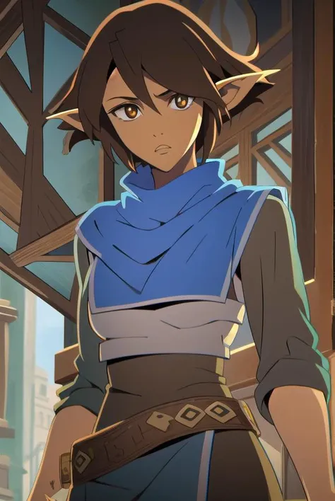 dragonagemiriam, <lyco:miriam-lyco-nochekaiser:1>, 
miriam, short hair, brown hair, pointy ears, elf, (brown eyes:1.4),
BREAK belt, scarf, armor, blue scarf,
BREAK looking at viewer,
BREAK outdoors,
BREAK <lyco:GoodHands-beta2:1>, (masterpiece:1.2), best quality, high resolution, unity 8k wallpaper, (illustration:0.8), (beautiful detailed eyes:1.6), extremely detailed face, perfect lighting, extremely detailed CG, (perfect hands, perfect anatomy),