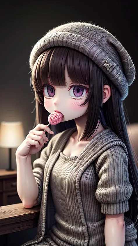 (masterpiece, best quality), (1girl), eating lollipop, ultra detailed, cinematic lighting, intricate details, (specular light:1.2), shiny skin, <lora:oil2.0_2-512LORA:0.15>