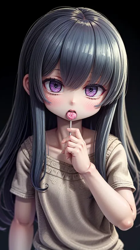 (masterpiece, best quality), (1girl), eating lollipop, ultra detailed, cinematic lighting, intricate details, (specular light:1.2), shiny skin, <lora:oil2.0_2-512LORA:0.15>