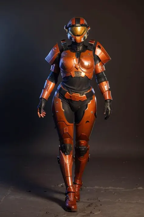 <lora:spartansHalo_v1:0.8>spartan from Halo, 1girl, solo, helmet, faceless, armor, gloves, power armor, science fiction, crotch plate, breastplate,large  breasts, simple background, (((full body picture))),(standing),dynamic pose,dynamic angle,(in a planet ruins), <lora:hipoly3DModelLora_v10:0.6>