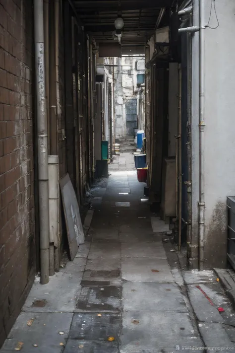 no humans,outdoors,<lora:dirty alley_v1:0.5>, ruanyi046,dirty alley,, (8k, RAW photo, best quality, masterpiece:1.3),(realistic, photo-realistic:1.37),realistic skin texture,(photorealistic:1.3),(hyperrealistic:1.2), 1 cute girl,solo,( beautiful eyes:1.2),perfect face