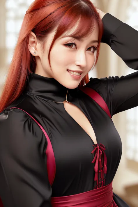 (IySkM01:0.99), masterpiece, best quality, 8k, perfect lighting, cinematic lighting, adult, mature, female, 1girl, solo, solo, looking at viewer, portrait, upper body, blush, gryffindor, black robe, tie, hogwarts, (PLACE-castle:1.2), cliff, (focus on breast:1.2), castle tower, photo of the most beautiful artwork in the world, professional majestic photorealistic picture, canon m50, trending on ArtStation, trending on CGSociety, Intricate, High Detail, Sharp focus, dramatic, photorealistic painting art by midjourney,(closeup:1.3), (dimly lit), incredibly_absurdres, <lora:epiNoiseoffset_v2:1> (happy512:1.2)