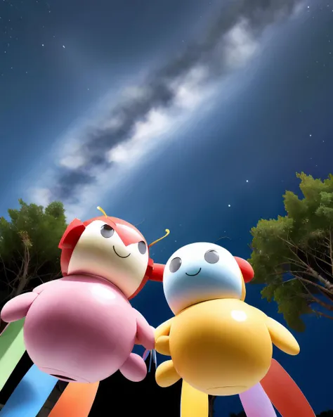 <lora:Weaver_Festival_v1:0.7>, tanabata, no_humans, Weaver_Festival, bamboo, stars, dark sky, galaxy, milky_way, (tanzaku:1.4),(anime_coloring)