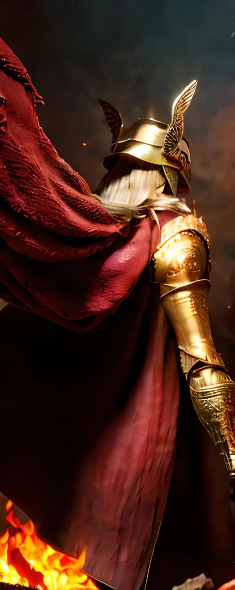 1girl, ((((masterpiece)))), (highly detailed), (best quality), (ultra-detailed),The cloak on the back,covered eyes,winged helmet <lora:malenia_01:1.0>,golden particles effect,red flames of rot,4k,cinematic warm lighting,backlit rim lgihting <lora:Elden Ring Malenia:1>, <lora:add_detail:0.5> <lora:RealDownblouse15_v2.08:1>,